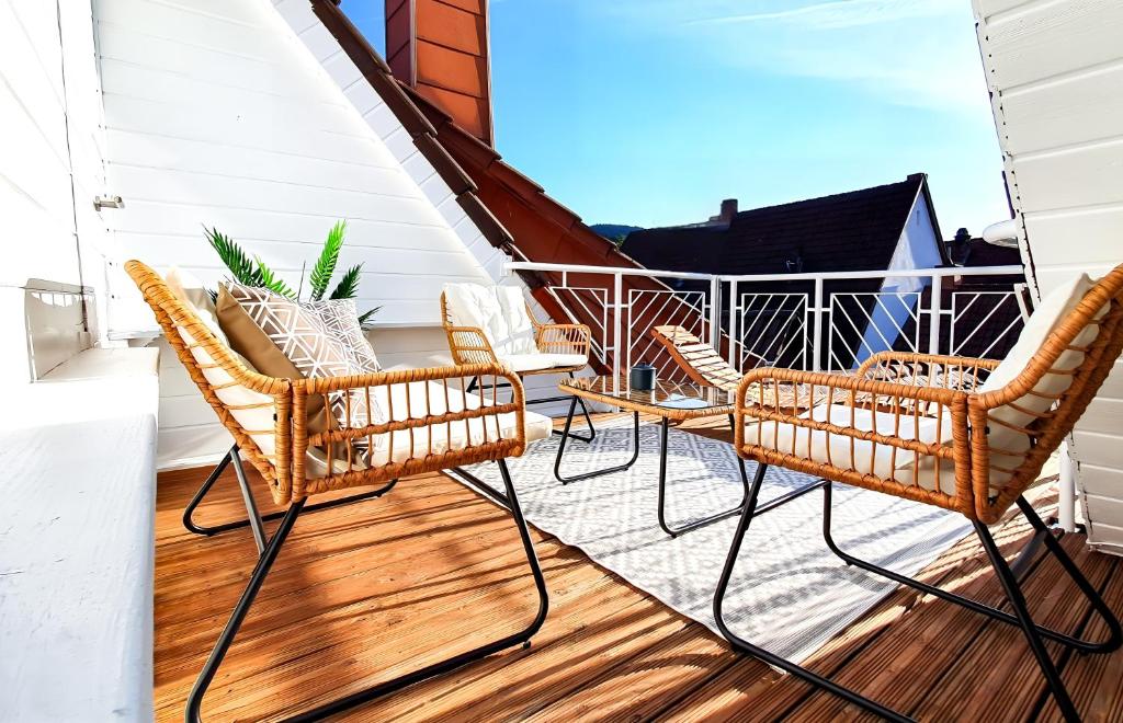 Romantic-Apartment mit Dachterrasse & Lounge, Waldblick