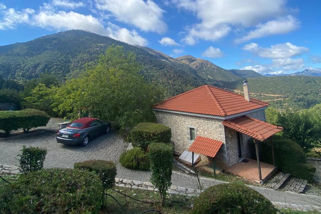 Villa Nano Πέτρινη μεζονέτα στο βουνό με τζάκι
